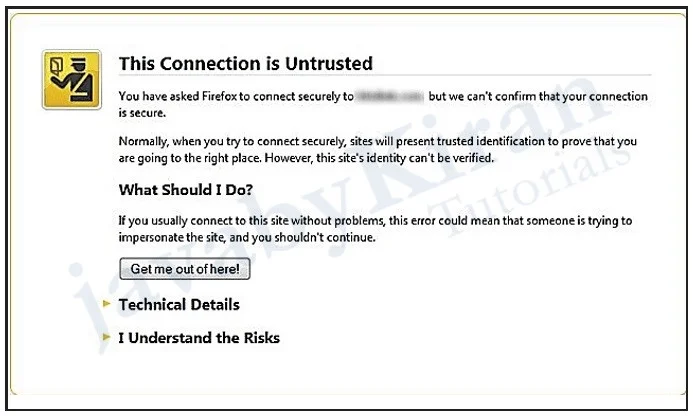 untrusted SSL certificate issue